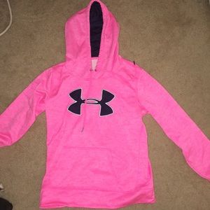 Pink and blue Under Armour hoodie